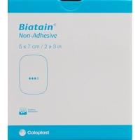 Biatain Non-Adhesive Schaumverband 5x7cm 10 Stück