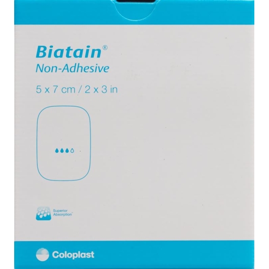 Biatain Non-Adhesive Schaumverband 5x7cm 10 Stück buy online