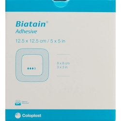 Biatain Adhesive Schaumverband 12.5x12.5cm 10 Stück