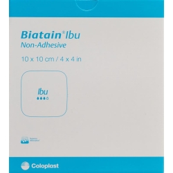 Biatain Ibu Non-Adhesive Schaumverband 10x10cm 5 Stück