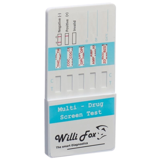 Willi Fox Drug Test Multi 10 drugs Urine 10 pcs