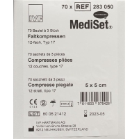 MediSet Faltkompressen Typ 17 12-fach 5x5cm 70x 3 Stück