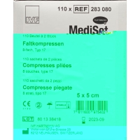 MediSet Faltkompressen 5x5cm Typ 17 8-fach 2 Stück