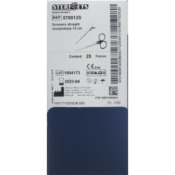 Aichele 1x Steril Chir Schere Gera 14cm Sp/sp 25 X