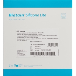 Biatain Silicone Lite Schaumverband 10x10cm 10 Stück