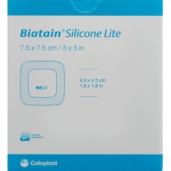 Biatain Silicone Lite Schaumverband 7.5x7.5cm 10 Stück
