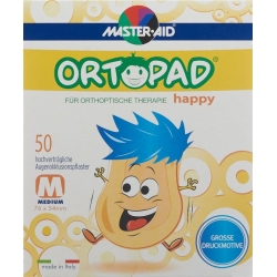Ortopad Happy Occlusionspflaster Medium 50 Stück