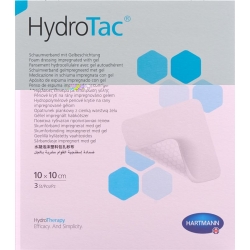 HydroTac wound dressing 10x10cm sterile 3 pcs