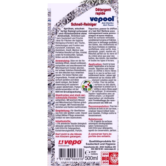 Vepool anti-strip speed cleaner 360 ° Vapo 500 ml