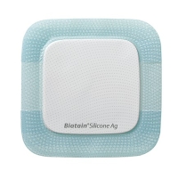 Biatain Silicone Ag foam dressing 10x10cm self-adhesive 5 pcs