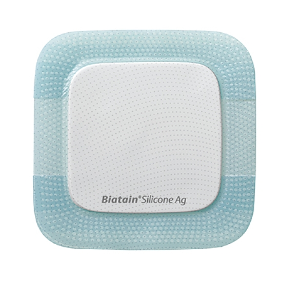 Biatain Silicone Foam Dressing Ag 12.5x12.5cm self-adhesive 5 pcs