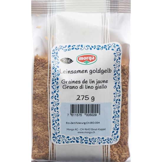 Morga flaxseed golden yellow Bio 275 g Btl