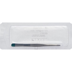 Promedical metal tweezers 14cm anatomically sterile green marker