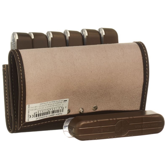 Pilbox Liberty weeks medication dispenser in Chocolate German / French