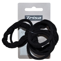 Trisa scrunchy black without metal assorted 10 pcs