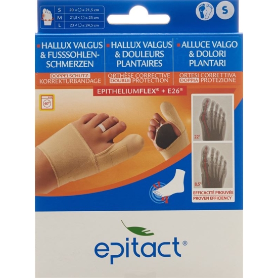 Epitact flexible double protective bandage correction hallux valgus TAG S 20-21.5cm left