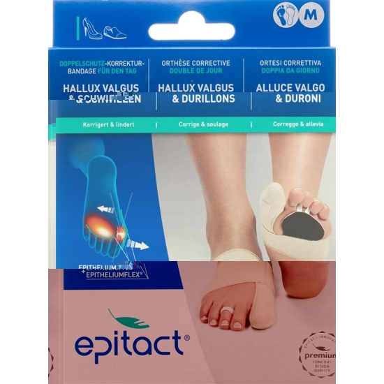 Epitact flexible double protective bandage correction hallux valgus DAY M 21.5-23cm left