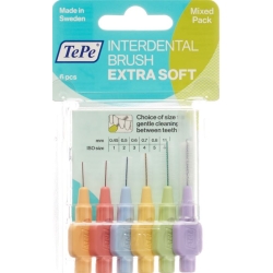TePe Interdental Brush x-soft ass 6 pieces Blist