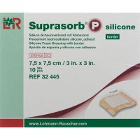 Suprasorb P silicone border 7.5x7.5cm 10 pcs