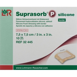 Suprasorb P silicone border 7.5x7.5cm 10 pcs