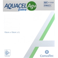 AQUACEL Ag + Extra compress 15x15cm 5 pcs
