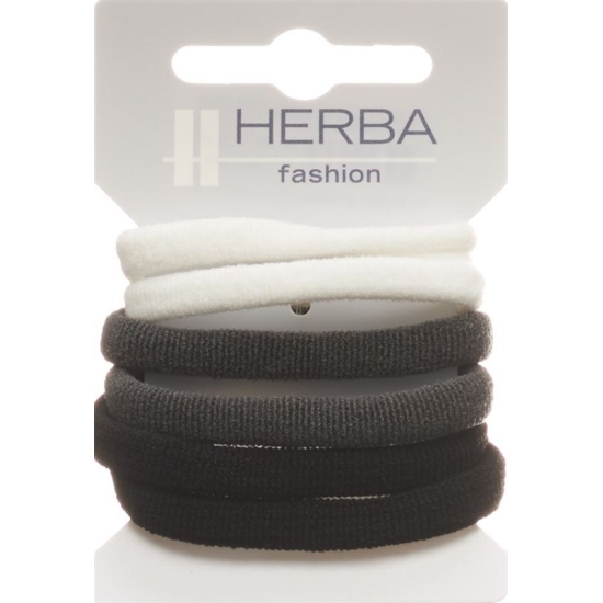 Herba hair tie 4.5cm white / gray / black 6 pieces