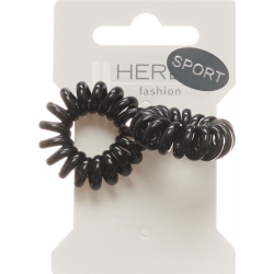 Herba hair tie 3.8cm black 2 pcs
