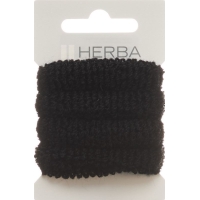 Herba hair tie 4cm frottée black 4 pcs