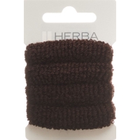 Herba hair tie 4cm frottée brown 4 pieces