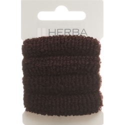 Herba hair tie 4cm frottée brown 4 pieces