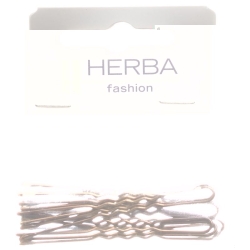 Herba hairpins 6.5cm brown 12 pcs