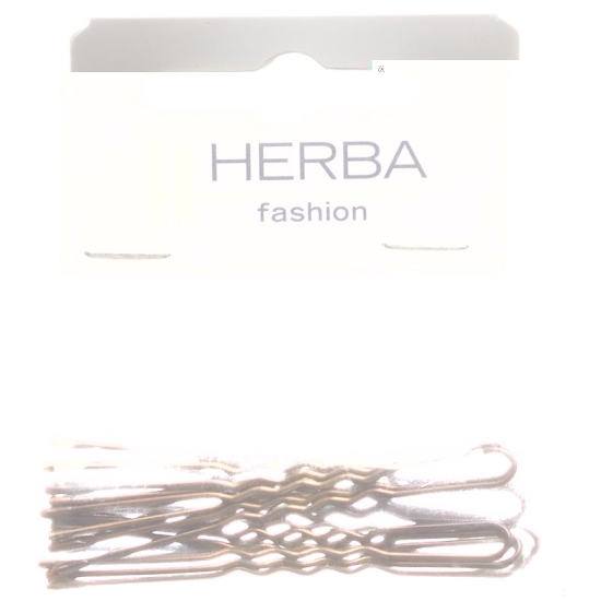 Herba hairpins 6.5cm brown 12 pcs