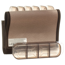 Pilbox Maxi drug dispenser German 7 days (week dispenser) / French CHOCOLATE BROWN