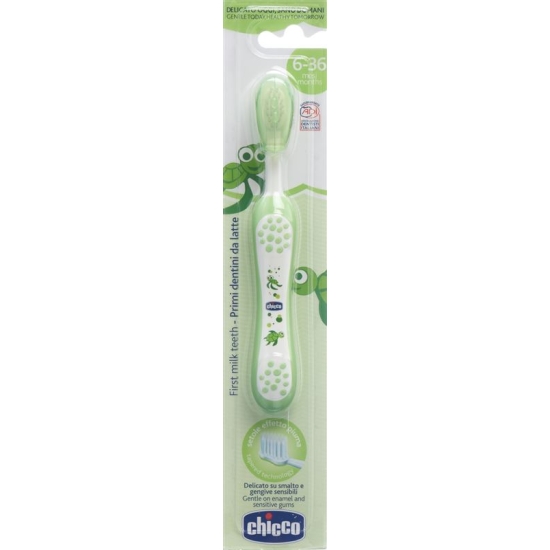 Chicco toothbrush green 6m +