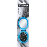 Trisa Basic Travel Folding hairbrush with mirror