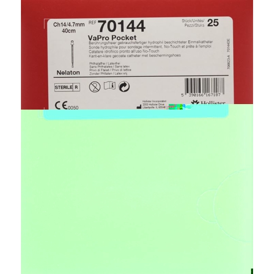 Vapro Pocket 1x catheter CH14 40cm 25 pcs
