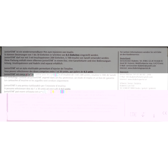 Junior Star Lantus / Apidra / Insuman insulin pen silver