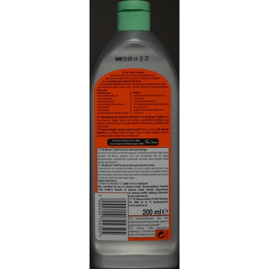 Mr Muscle chrome steel cleaner steel fixed 200 ml