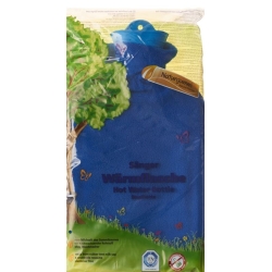 SINGER hot water bottle 2l fleece cover blue
