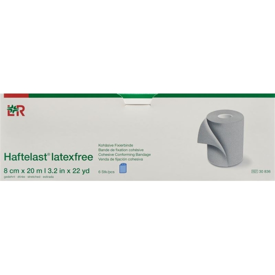 Exemplary load latex-free cohesive bandage 8cmx20m blue 6 pcs