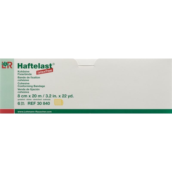 Exemplary load latex-free cohesive bandage 8cmx20m yellow 6 pcs