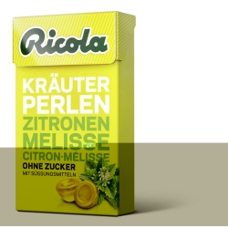 Ricola herbal candy beads Zitronenm without sugar Box 25 g