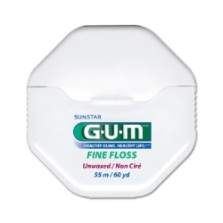 GUM SUNSTAR floss 55m fine unwaxed
