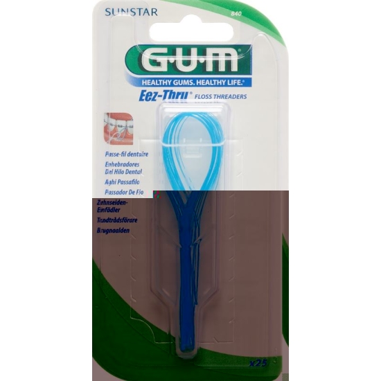GUM SUNSTAR EEZ THRU floss threader 25 pcs