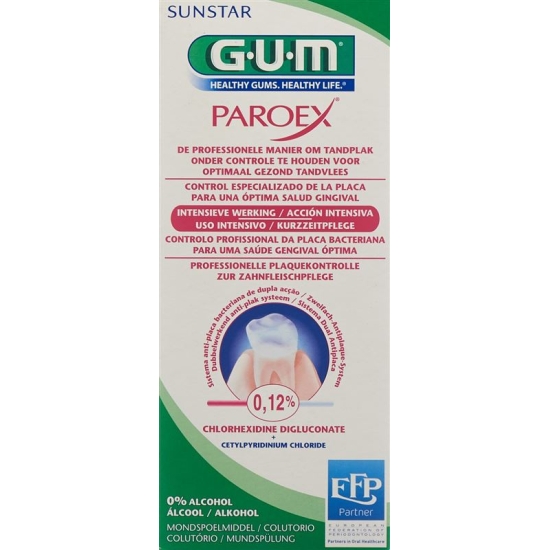 GUM SUNSTAR Paroex mouthwash of 0.12% chlorhexidine 300 ml