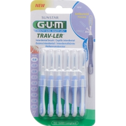 GUM SUNSTAR Proxabrush Trav-Ler ISO standard 0.6mm 1 cylindric purple 6 pcs