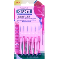 GUM SUNSTAR Proxabrush Trav-Ler ISO standard 4 1.4mm cylindric pink 6 pcs