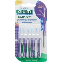 GUM SUNSTAR Proxabrush Trav-Ler ISO standard 3 1.2mm cylindric violet 6 pcs