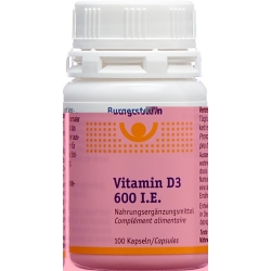 Burgerstein Vitamin D3 capsules 600 IE 100 pieces