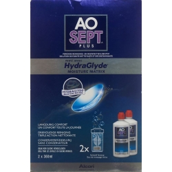 Aosept Plus HydraGlyde with 2 x 360 ml